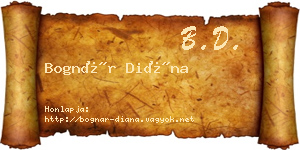 Bognár Diána névjegykártya