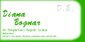 diana bognar business card