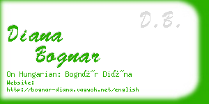 diana bognar business card